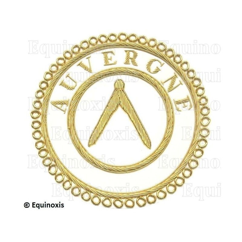 Badge / Macaron GLNF – Grande tenue provinciale – Grand Inspecteur – Auvergne – Brodé main